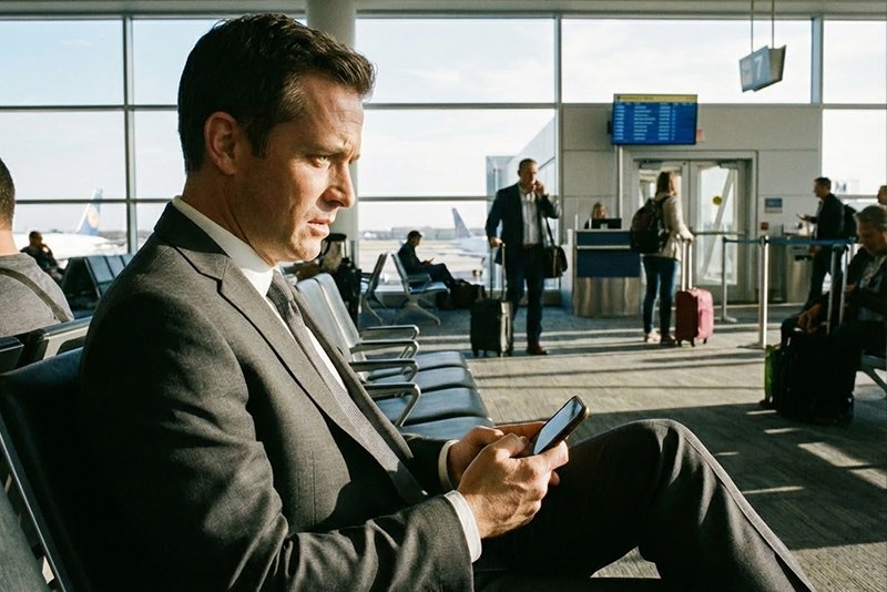 businessman at airport